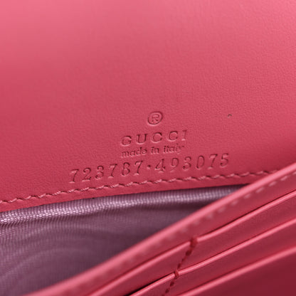 Gucci Calfskin GG Matelasse Chain Wallet Rhodamine Pink 6 of 12