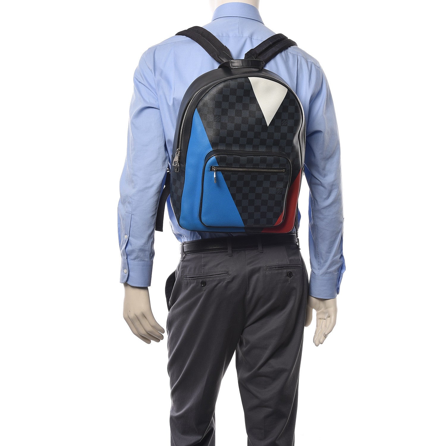 Louis Vuitton Damier Cobalt Latitude America's Cup Regatta Josh Backpack 2 of 11