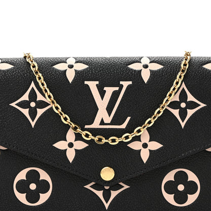 Louis Vuitton Empreinte Monogram Giant Felicie Pochette Black Beige 8 of 10