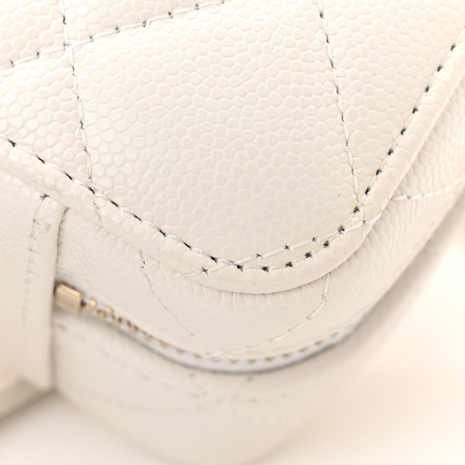 Chanel Caviar Quilted Twist Your Buttons Clutch With Chain White 11 of 14