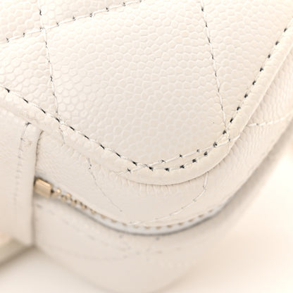 Chanel Caviar Quilted Twist Your Buttons Clutch With Chain White 11 of 14