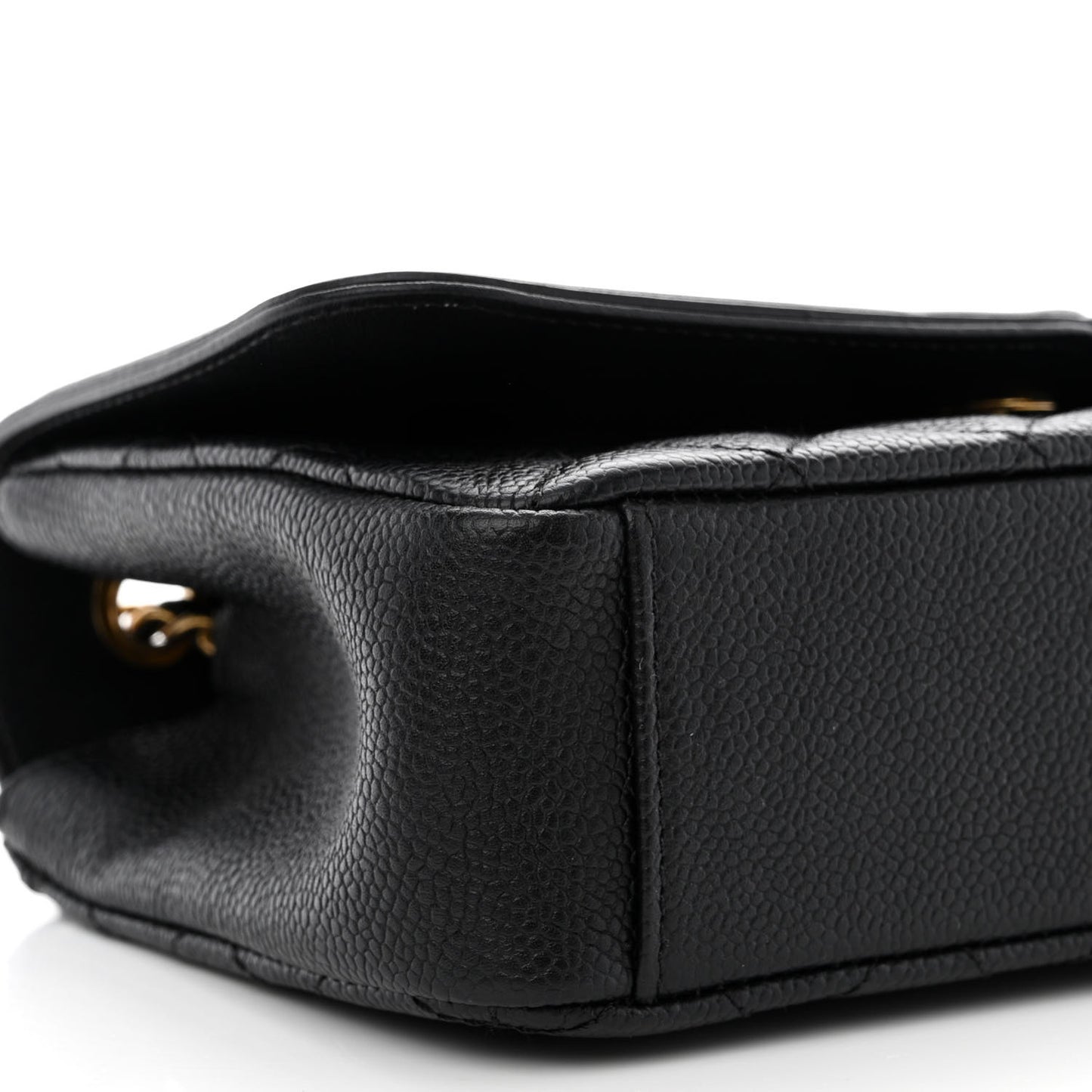 Caviar Quilted Small CC Filigree Flap Black
