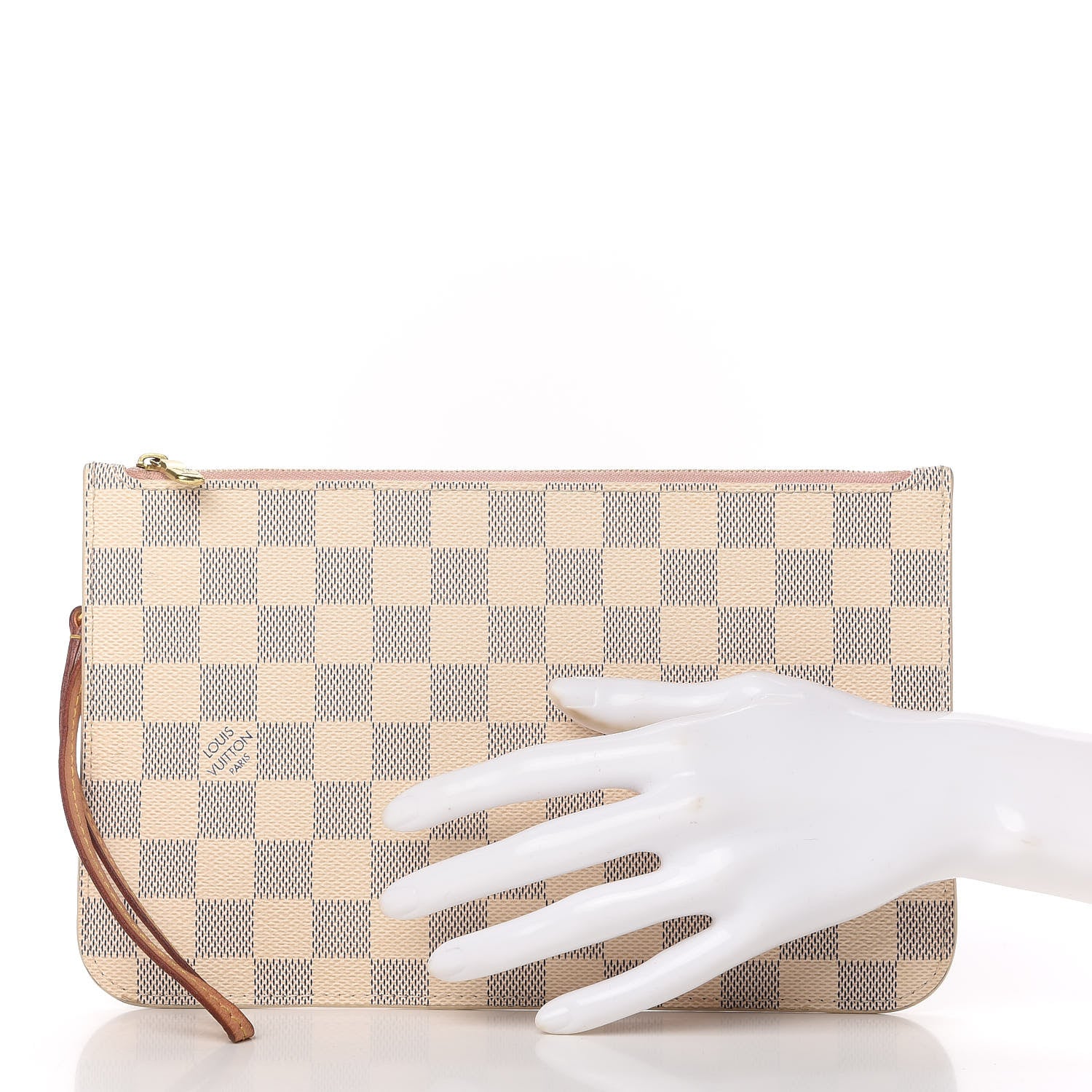 Louis Vuitton Damier Azur Neverfull MM GM Pochette Rose Ballerine 5 of 16