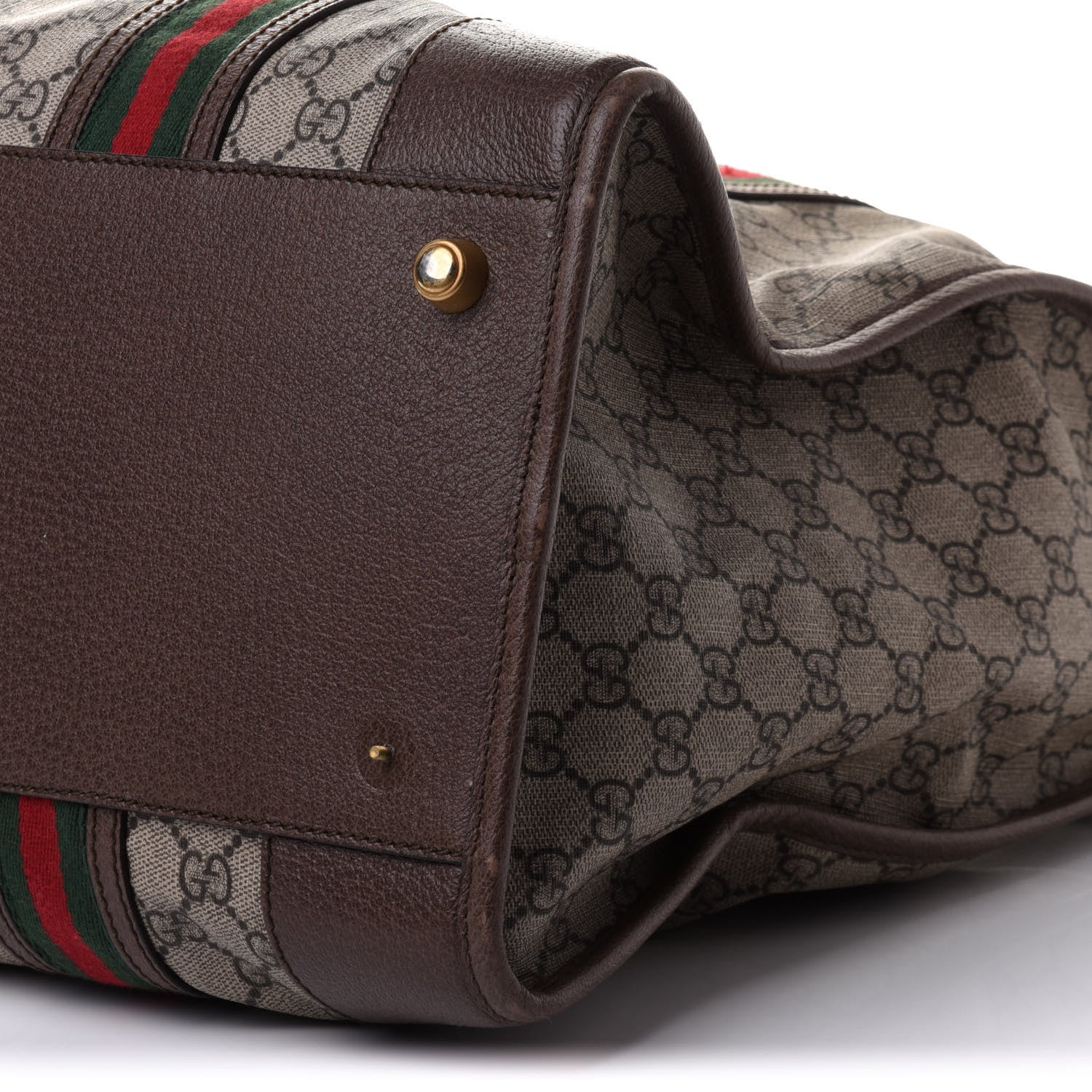 Gucci Soft GG Supreme Monogram Web Neo Vintage Duffle Bag Beige New Acero Crop 11 of 13