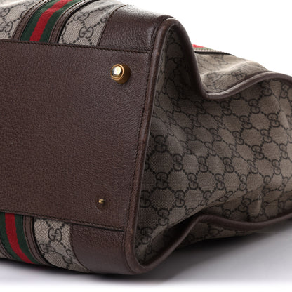 Gucci Soft GG Supreme Monogram Web Neo Vintage Duffle Bag Beige New Acero Crop 11 of 13