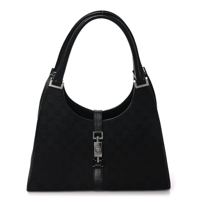 Gucci Monogram Jackie Shoulder Bag Black 1 of 11