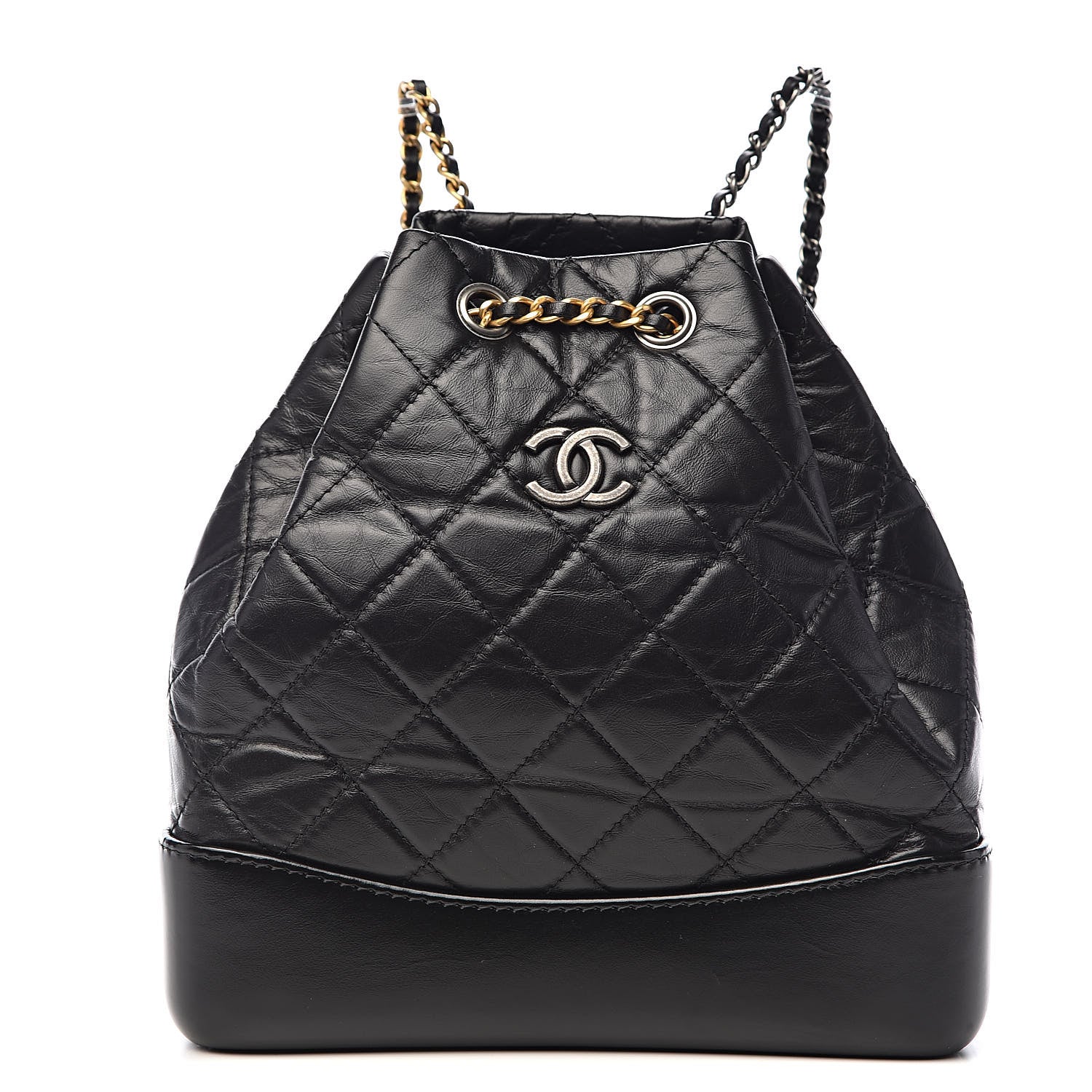 Chanel Aged Calfskin Quilted Small Gabrielle Backpack Black 1 of 10