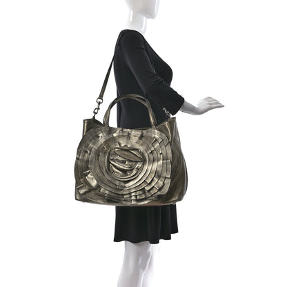 Valentino Garavani Metallic Nappa Petale Tote Gold 2 of 7