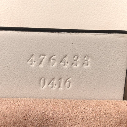 Gucci Calfskin Matelasse Super Mini GG Marmont Shoulder Bag White 7 of 15