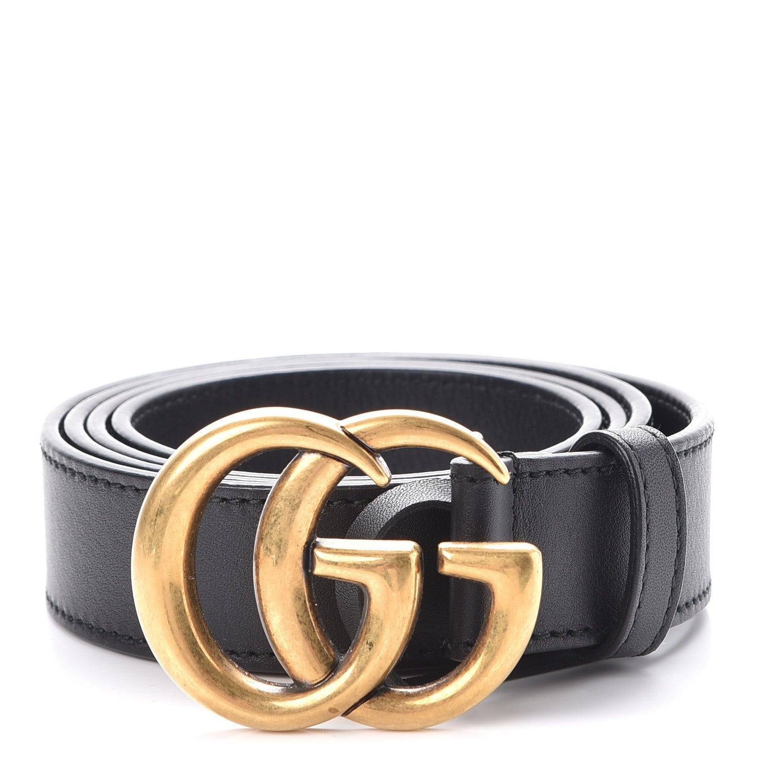 Gucci Calfskin Double G 30mm Belt 95 38 Black 1 of 6