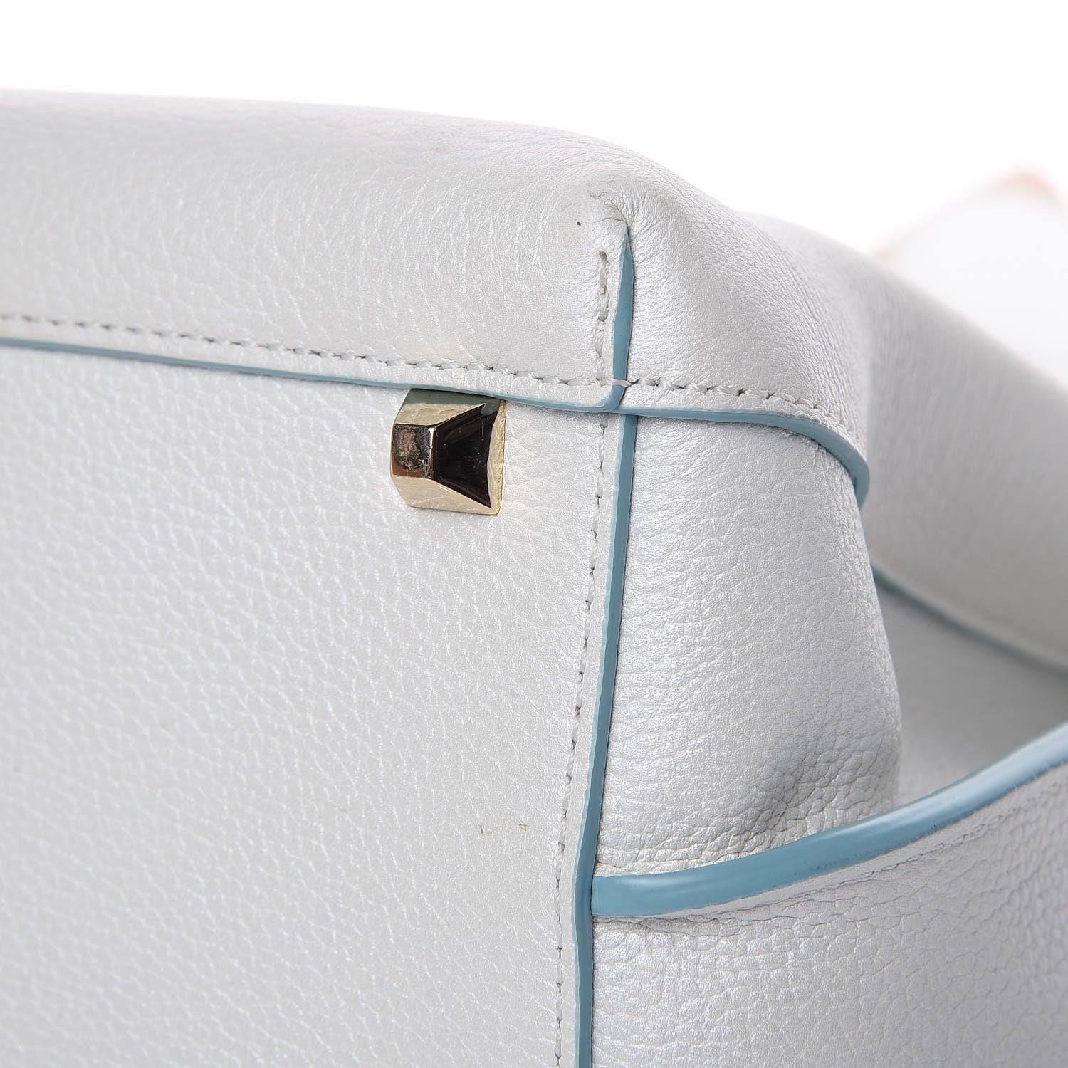MCM Grained Calfskin Large Milla Convertible Backpack White 9 of 17