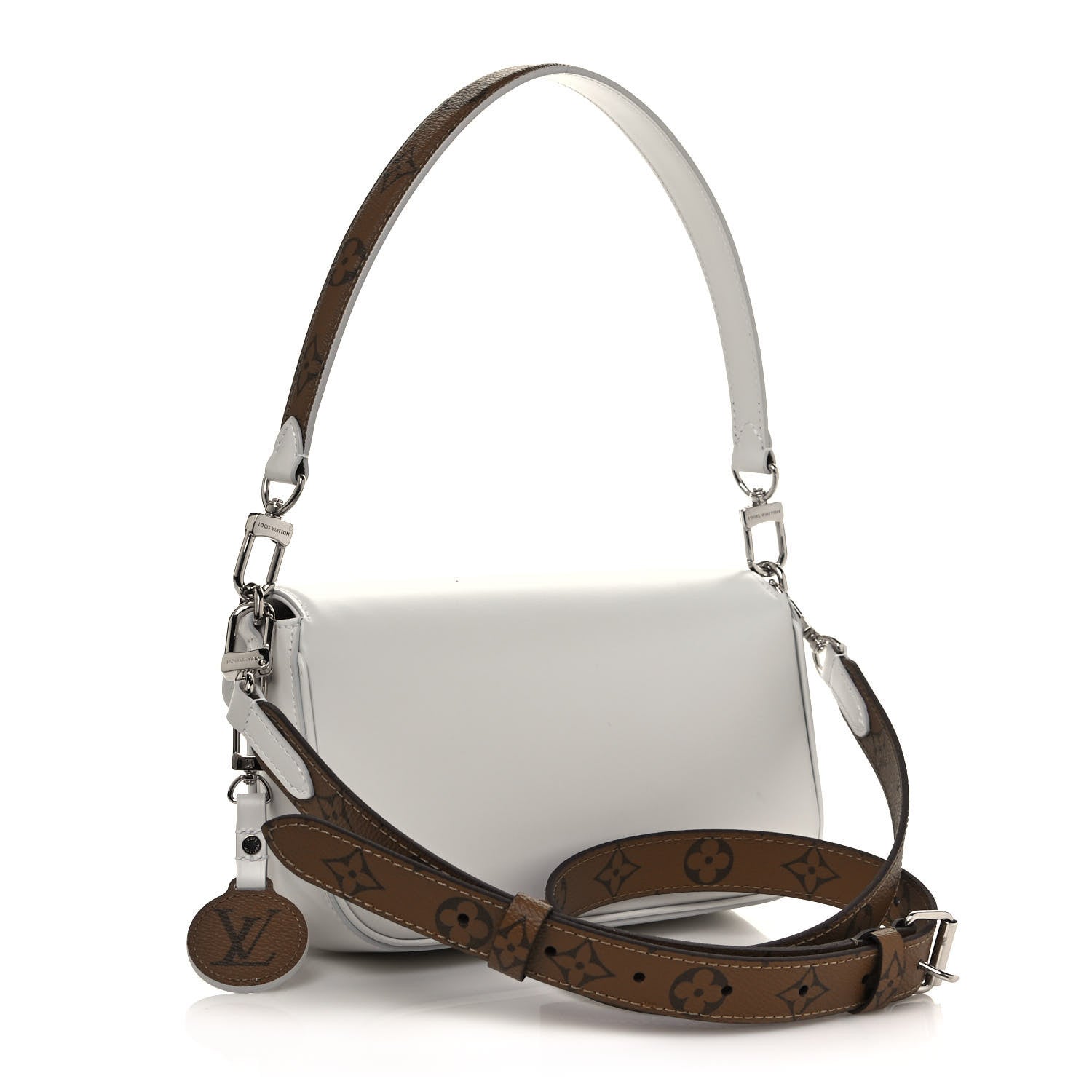 Louis Vuitton Calfskin Reverse Monogram Swing White 2 of 11
