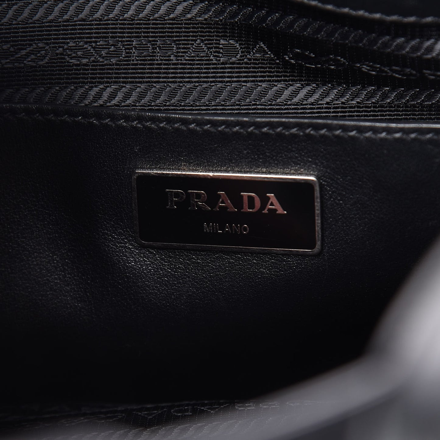 Nappa Vertical Stitched Tote Black