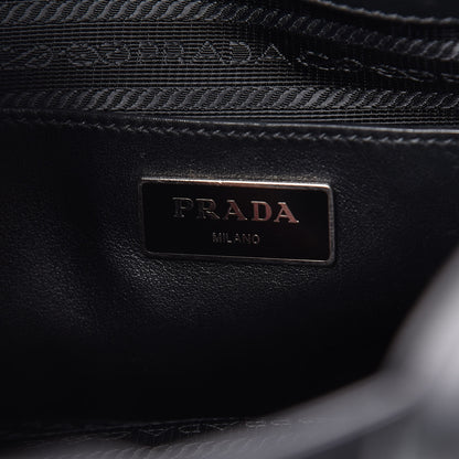 Prada Nappa Vertical Stitched Tote Black 6 of 17