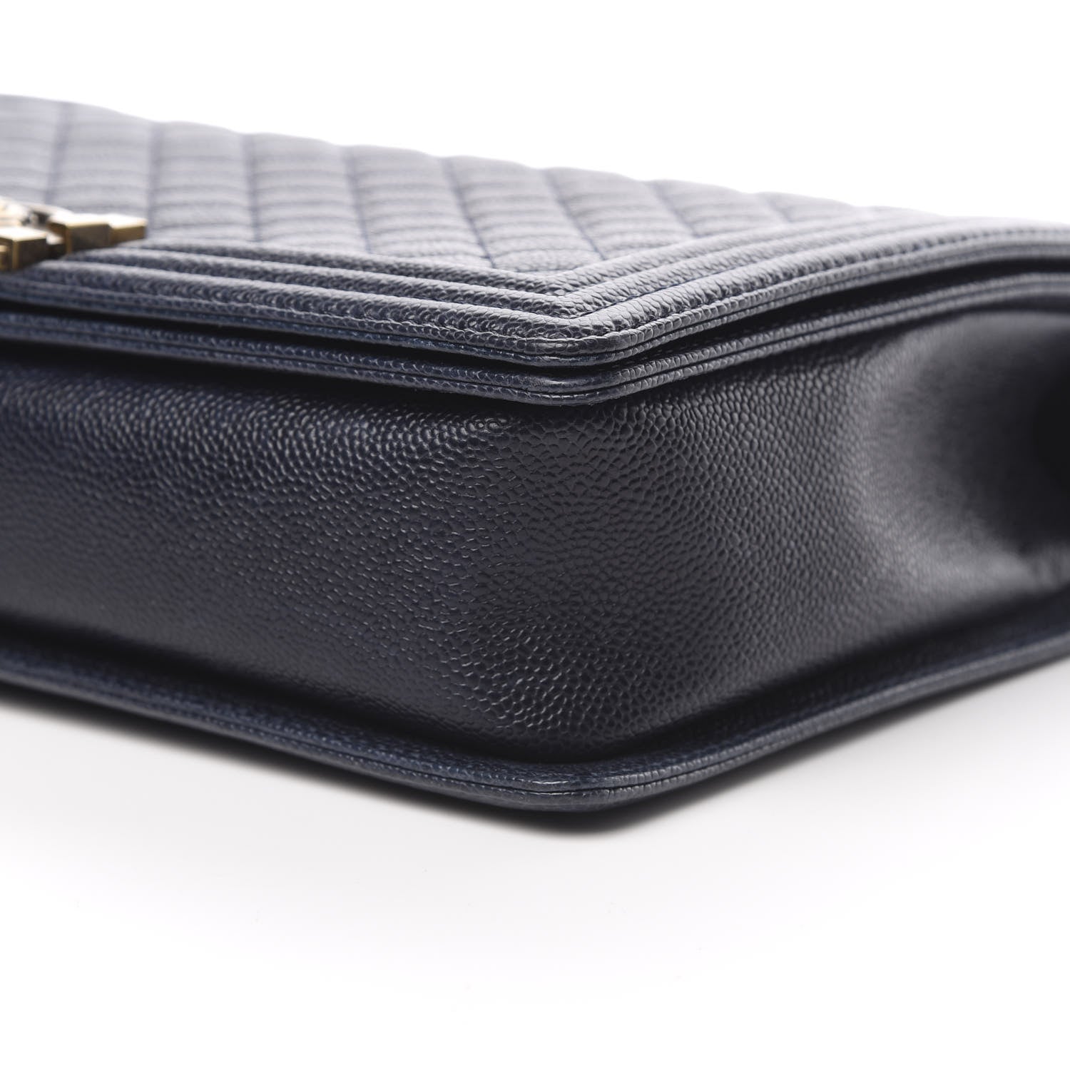 Chanel Caviar Quilted Large Boy Flap Blue 10 of 11