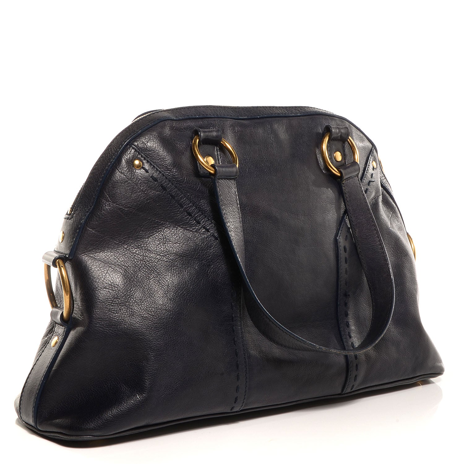 Saint Laurent Leather Large Muse Navy Blue 3 of 10