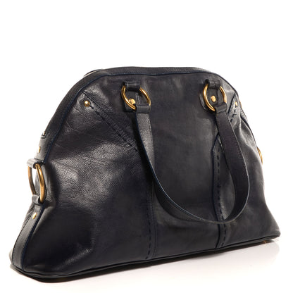 Saint Laurent Leather Large Muse Navy Blue 3 of 10