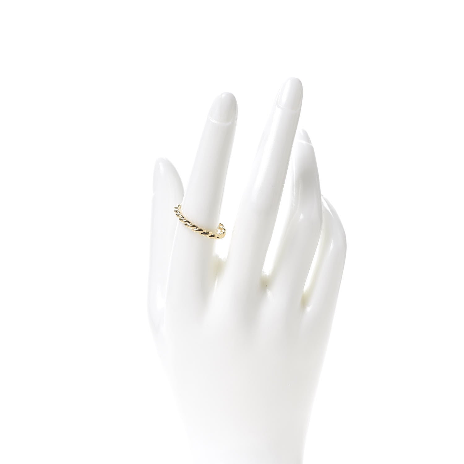 David Yurman 18K Yellow Gold 2mm Cable Classics Band Ring 57 8 2 of 4