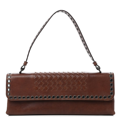 Bottega Veneta Nappa Intrecciato Grommet Flap Shoulder Bag 1 of 8