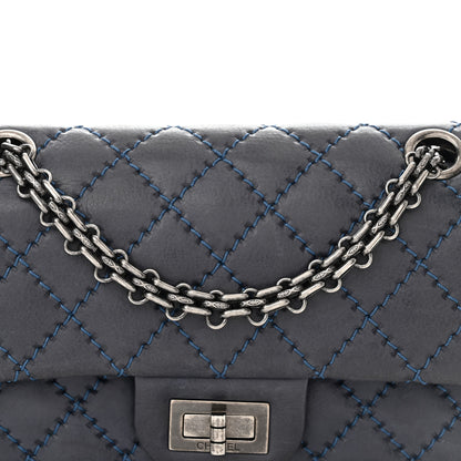 Chanel Aged Calfskin Quilted 2.55 Reissue Mini Flap Navy 8 of 17