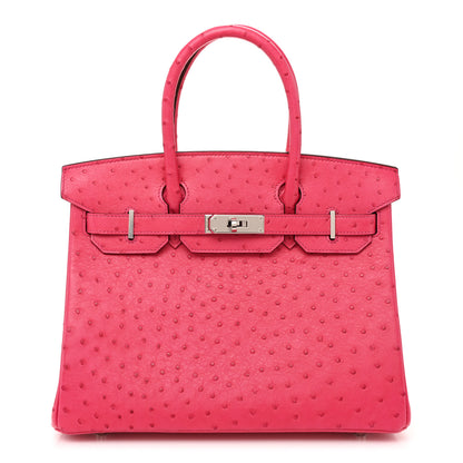Hermes Ostrich Birkin 30 Rose Tyrien 1 of 13
