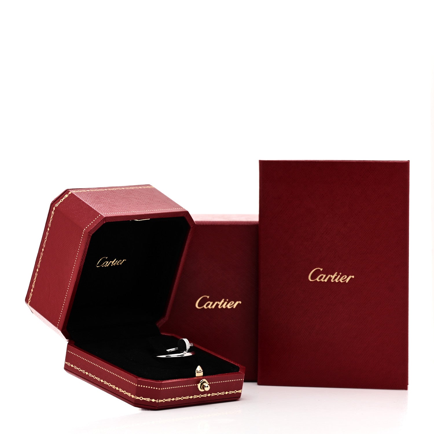 Cartier 18K White Gold Diamond Juste Un Clou Ring 53 6.25 5 of 5