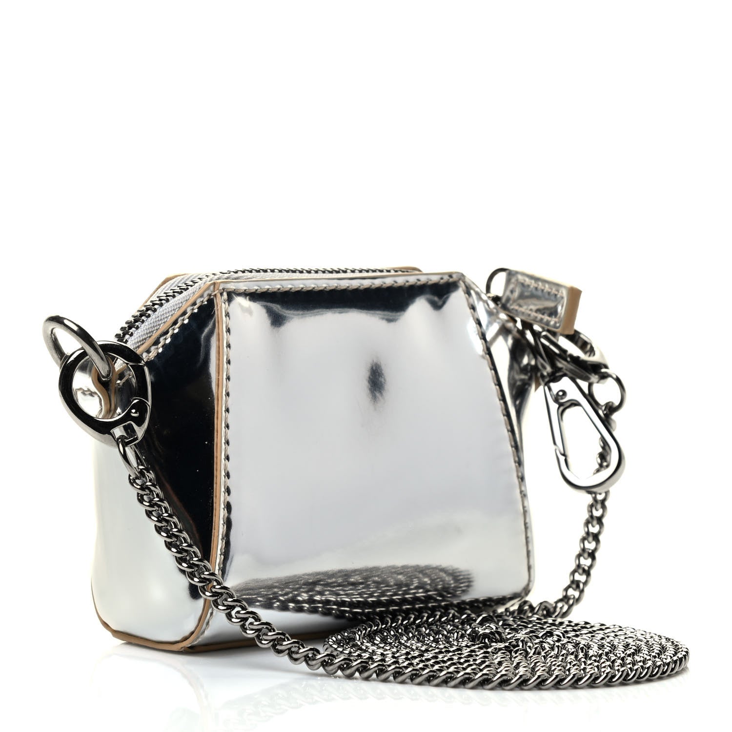 Givenchy Metallic Calfskin Baby Antigona Silver 3 of 9