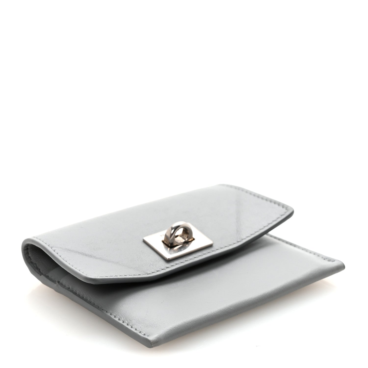 Balenciaga Smooth Calfskin Rodeo Flap Card Holder Cloud Grey 4 of 7