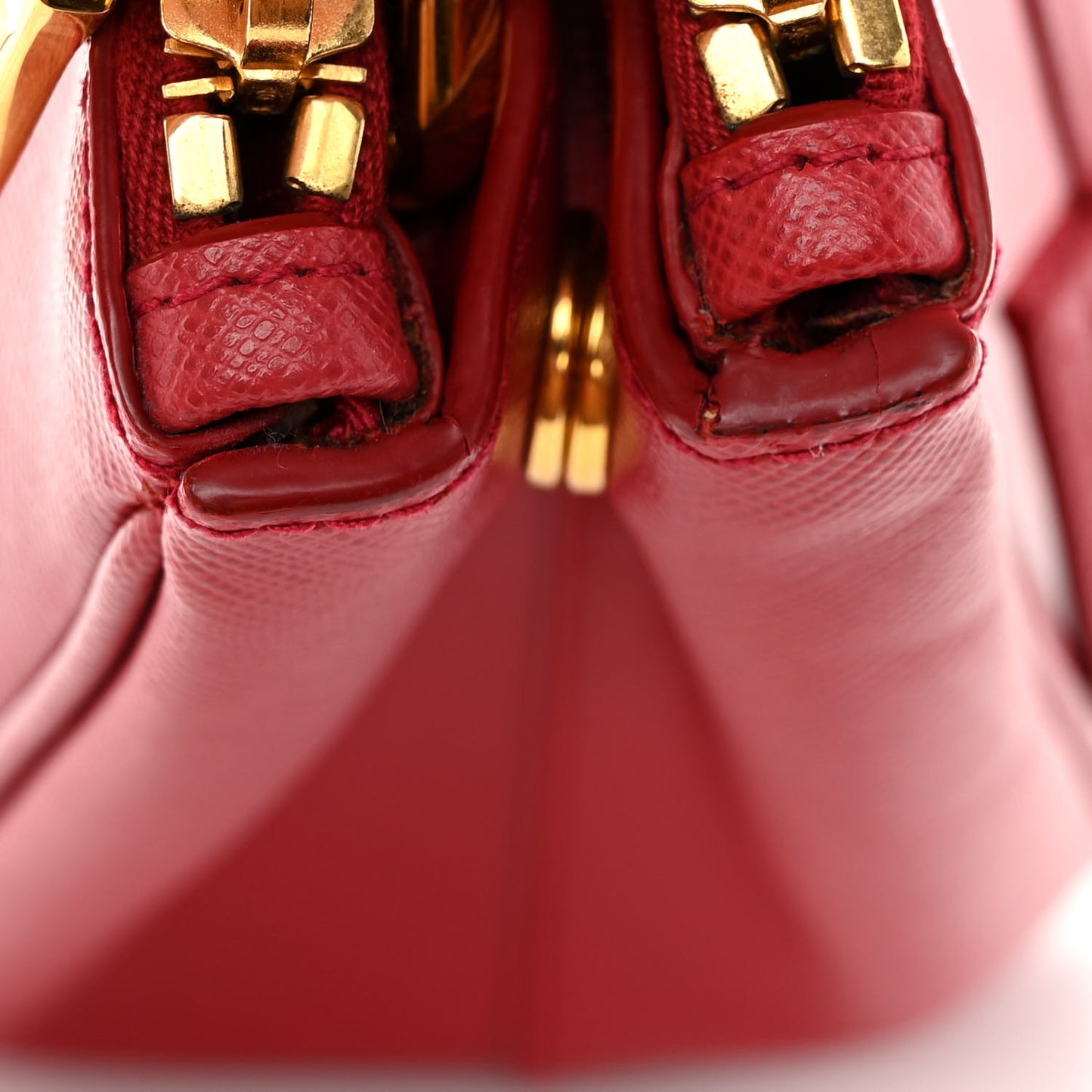 Saffiano Small Galleria Double Zip Tote Fuoco