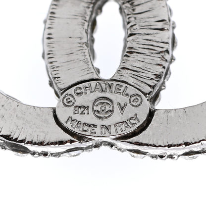 Chanel Crystal CC Earrings Silver 4 of 5