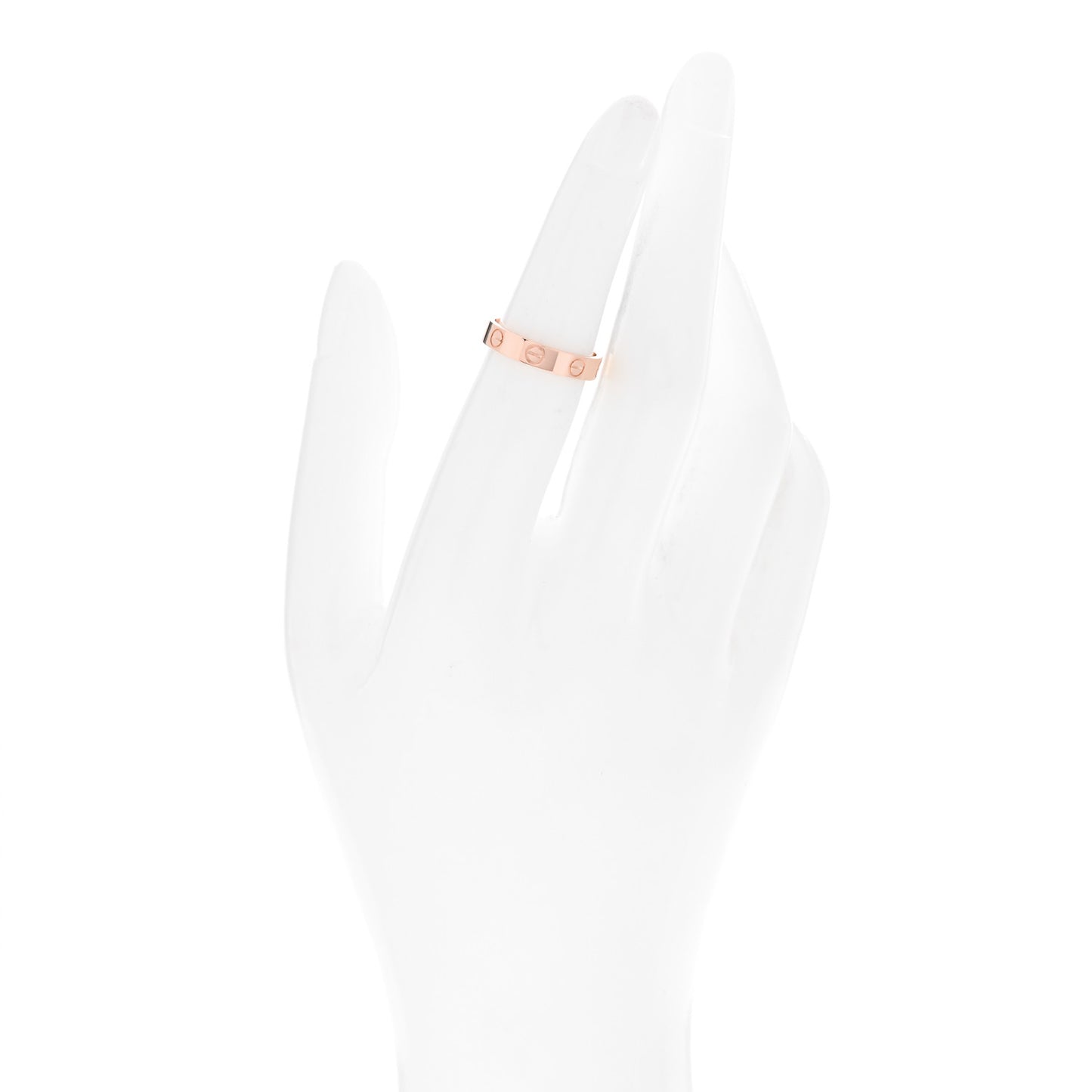 18K Pink Gold 3.5mm LOVE Wedding Band Ring 50 5.25
