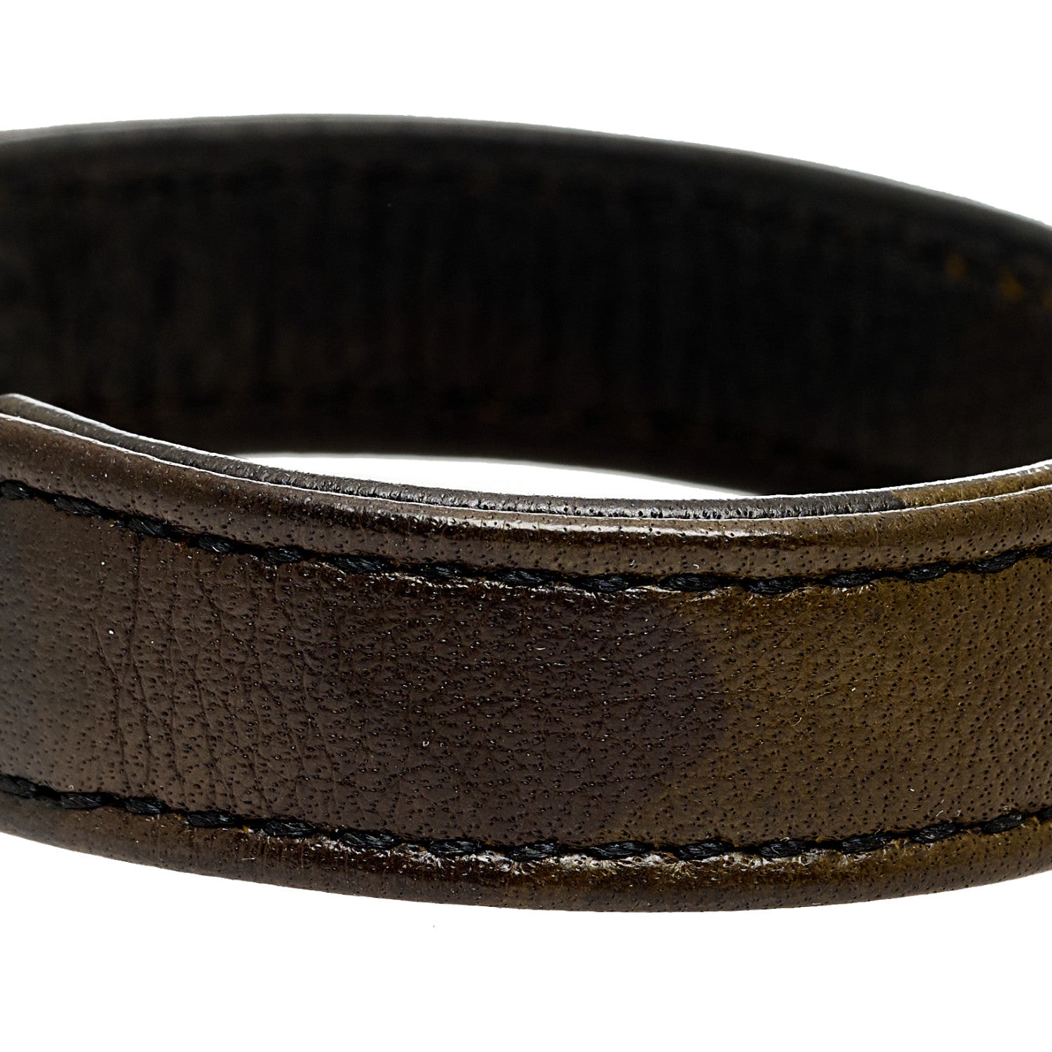 Chrome Hearts Sterling Silver Leather Maltese Cross Bracelet 3 of 4