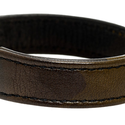 Chrome Hearts Sterling Silver Leather Maltese Cross Bracelet 3 of 4