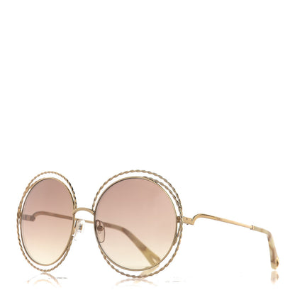 Chloe Oversized Round Carlina Oversized Round Sunglasses CE114ST Gold 1 of 8