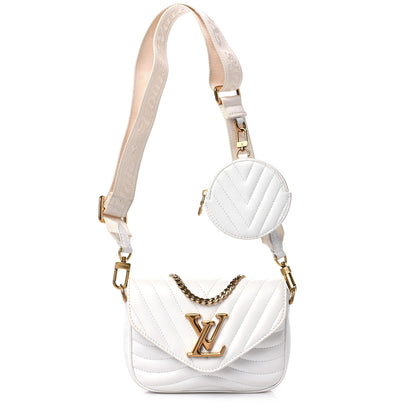 Louis Vuitton Calfskin New Wave Multi Pochette Snow 1 of 15