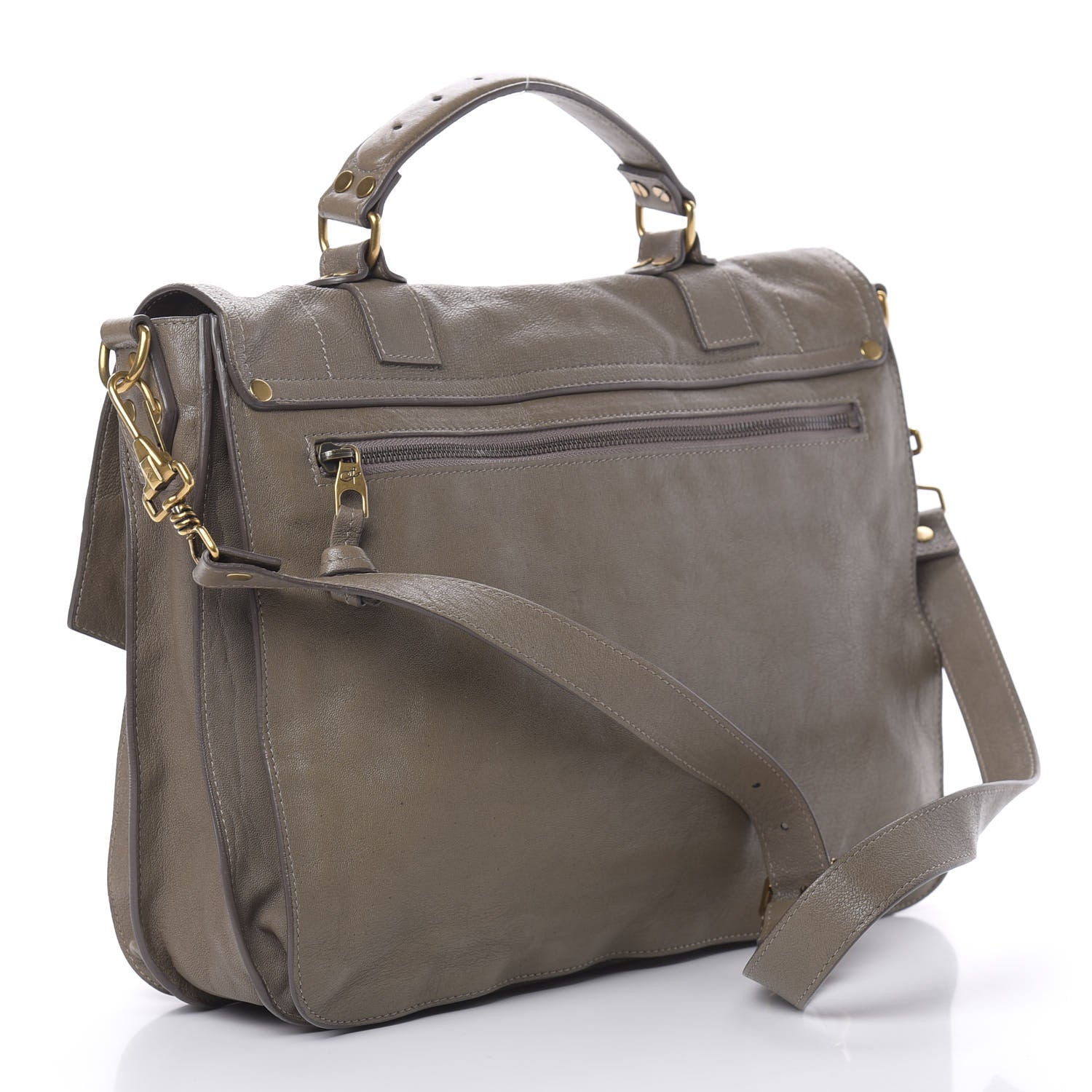 Proenza Schouler Lambskin Large PS1 Satchel Smoke 3 of 17