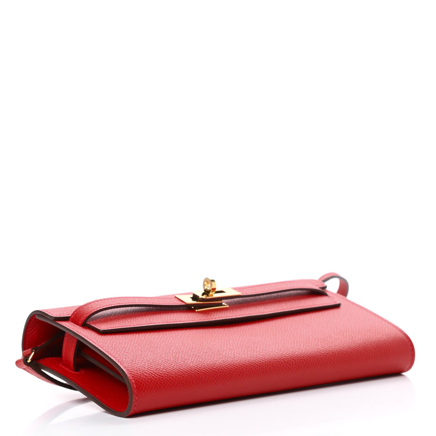 Hermes Epsom Kelly Wallet To Go Rouge Casaque 4 of 11