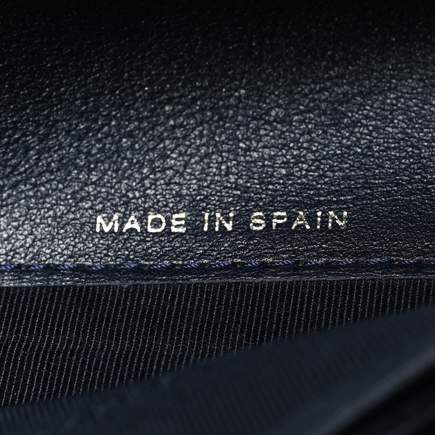 Caviar Quilted Yen Wallet Dark Blue