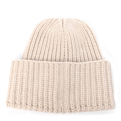 Chanel Wool Cashmere CC Beanie Hat White 3 of 5