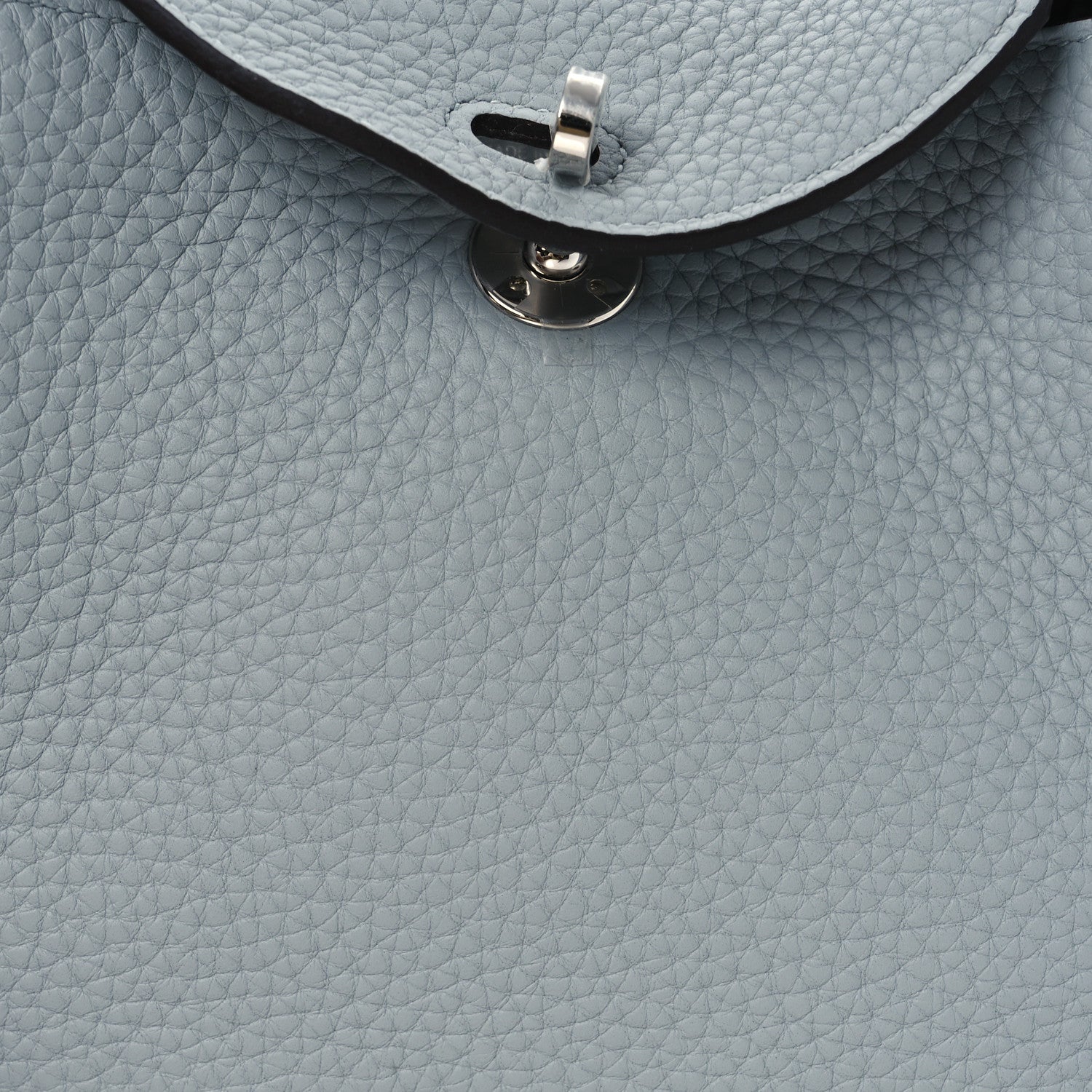 Hermes Taurillon Clemence Mini Lindy 20 Bleu Glacier 8 of 11