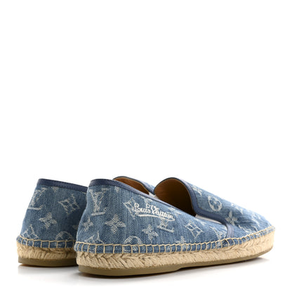 Louis Vuitton Monogram Denim Mens Bidart Espadrilles 9.5 Blue 5 of 11