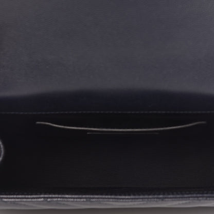 Saint Laurent Grain De Poudre Matelasse Chevron Medium Monogram Satchel Midnight Blue 5 of 8