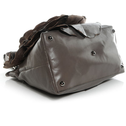 Valentino Garavani Nappa Raised Rose Petalee Tote Grey 4 of 8