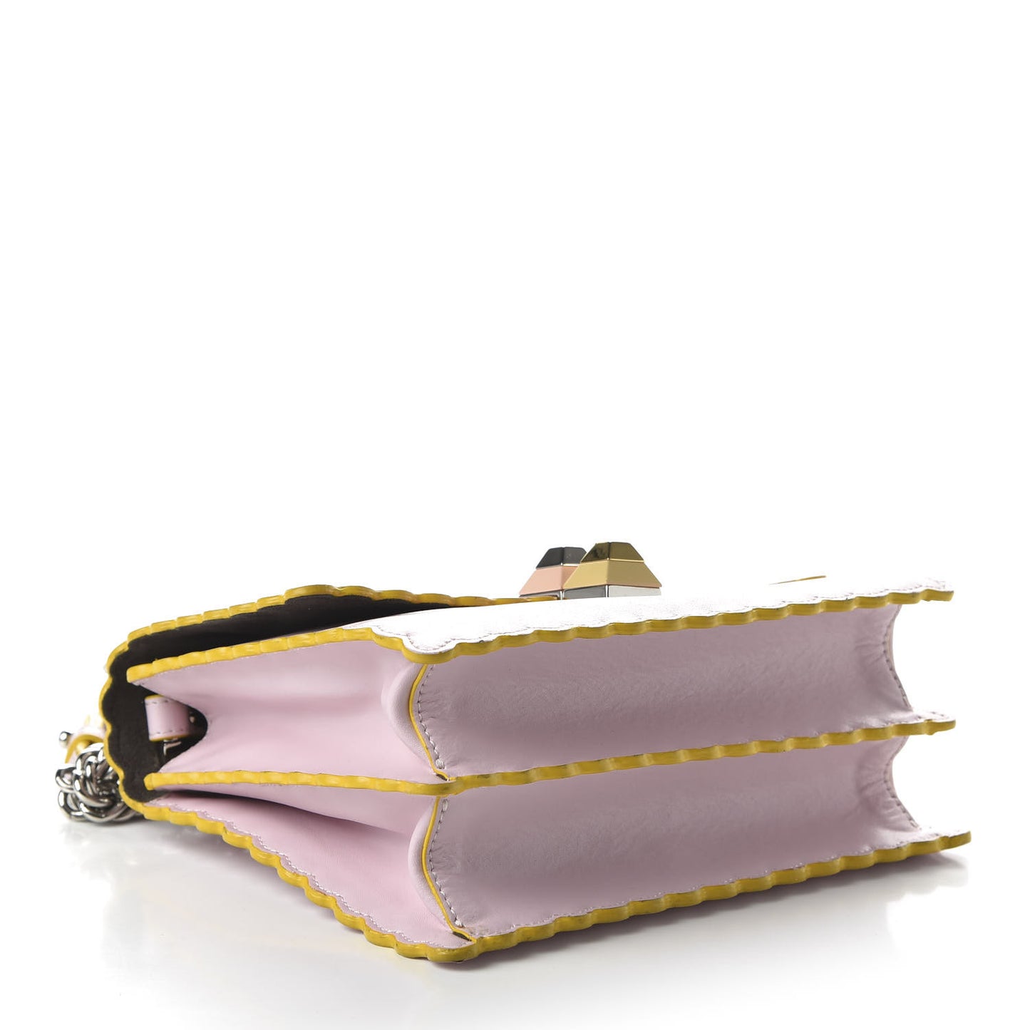 Vitello Liberty Scalloped Studded Small Kan I Shoulder Bag Peonia