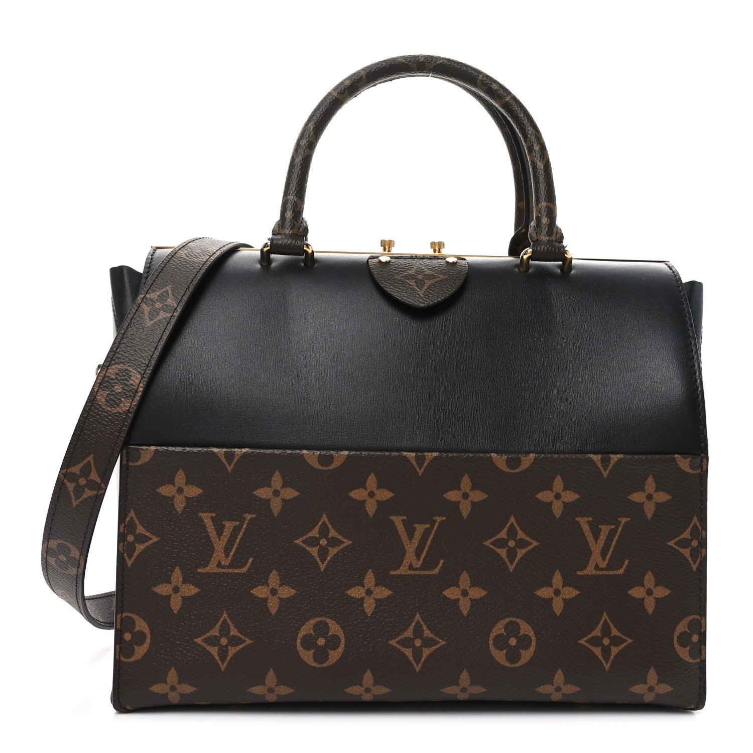 Louis Vuitton Calfskin Monogram Speedy Doctor 25 Black 1757749