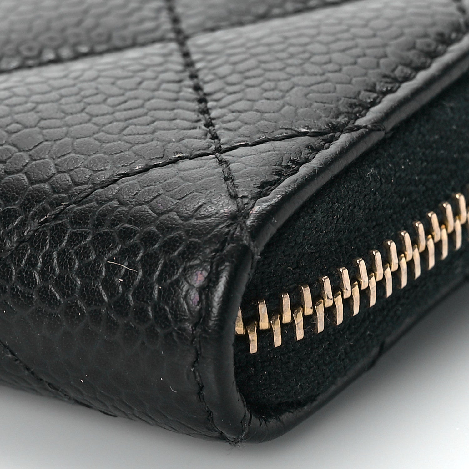 Chanel Caviar Quilted Zip Coin Purse Black 9 of 10