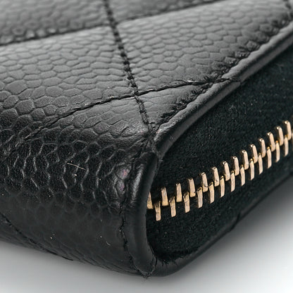 Chanel Caviar Quilted Zip Coin Purse Black 9 of 10