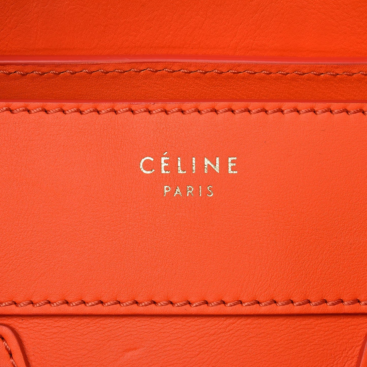 Smooth Calfskin Mini Luggage Bright Orange