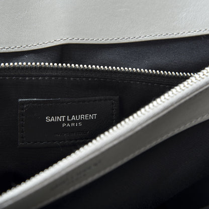 Saint Laurent Calfskin Y Quilted Monogram Large Loulou Chain Satchel Earth 5 of 16