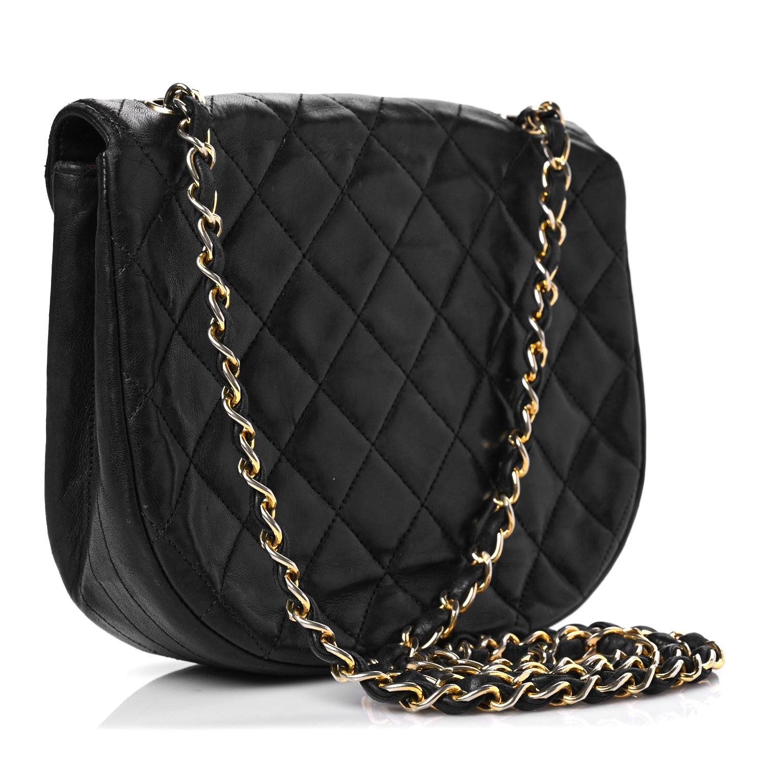 Chanel Lambskin Quilted Small Single Flap Black 2 of 12